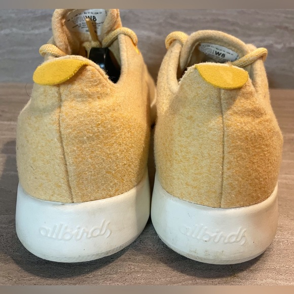 ALLBIRDS Wool Runners sneakers Tuke Yellow Comfort Shoes Women's 8 - Picture 6 of 10
